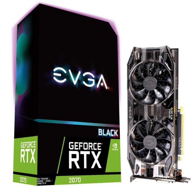 Placa de Vídeo NVIDIA GeForce RTX 2070 BLACK 8GB GDDR6 PCIe 3.0 08G-P4-1071-KR EVGA