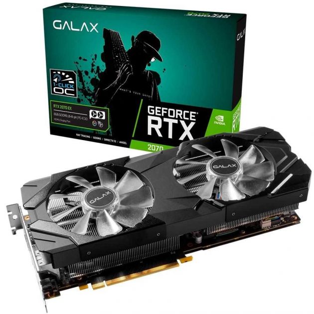 Placa de Vídeo NVIDIA GeForce RTX 2070 EX 8GB GDDR6 PCI-E 3.0 27NSL6MPX2VE GALAX