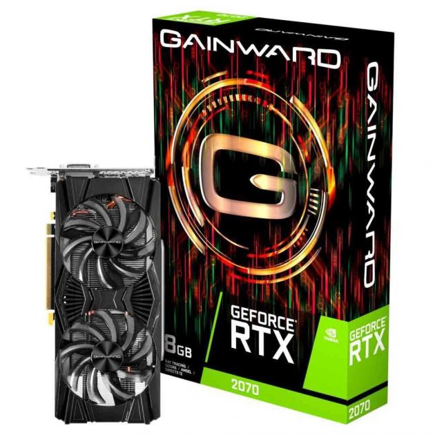 Placa de Vídeo NVIDIA GeForce RTX 2070 8GB GDDR6 PCIe 3.0 NE62070015P2-1062X GAINWARD