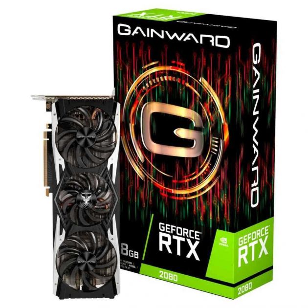 Placa de Vídeo NVIDIA GeForce RTX 2080 8GB GDDR6 PCIe 3.0 NE62080020P2-180X GAINWARD