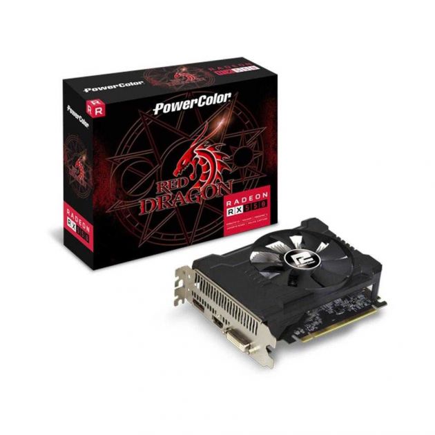 Placa de Vídeo AMD Radeon RX 550 Red Dragon 2GB GDDR5 AXRX 550 2GBD5-DHA/OC POWERCOLOR