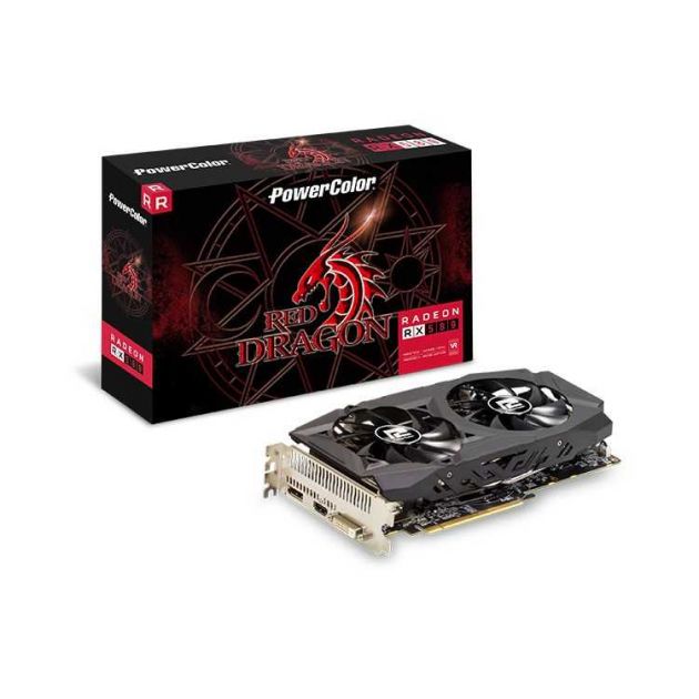 Placa de Vídeo Radeon RX 580 8GB AXRX Red Dragon GDDR5 256bit AMD 8GBD5-DHDV2/OC POWER COLOR