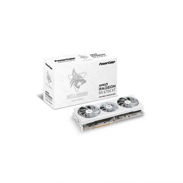 Placa de Vídeo Radeon RX 6700 XT Hellhound White 12GB GDDR6 12GBD6-3DHLV2 POWER COLOR