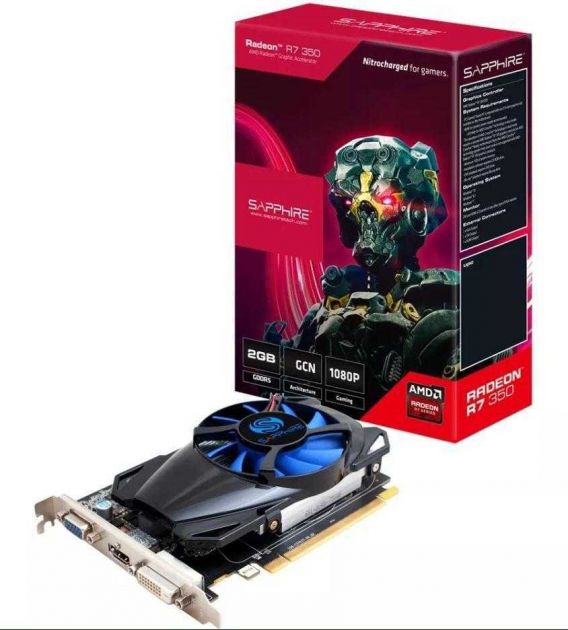 Placa de Vídeo AMD Radeon R7 350 2GB GDDR5 PCIe 3.0 11251-10-20G SAPPHIRE