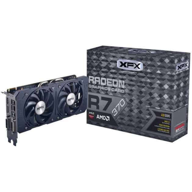 Placa de Vídeo VGA AMD Radeon R7 370 4GB DDR5 Double Dissipation 256B 995MHZ PCI-E R7-370P-4DF5 XFX