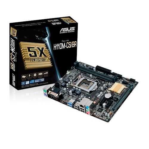 Placa Mãe Asus H110MCS/BR Intel LGA 1151 DDR4 90MB0RL0C1BAY0 Asus
