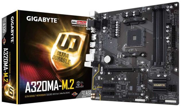 Placa Mãe GA-A320MA-M.2 AMD AM4 mATX DDR4 GIGABYTE