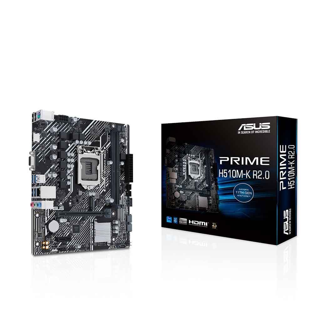 Placa Mae Intel Asus Prime H510M-K R2.0 Ddr4 Lga1200 10° E 11° Geracao na  Tudo à Beça