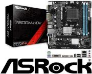 Placa Mãe Micro ATX 760GM-HDV AMD (AM3/AM3+) DDR3 DVI-D HDMI D-SUB USB 2.0 ASROCK