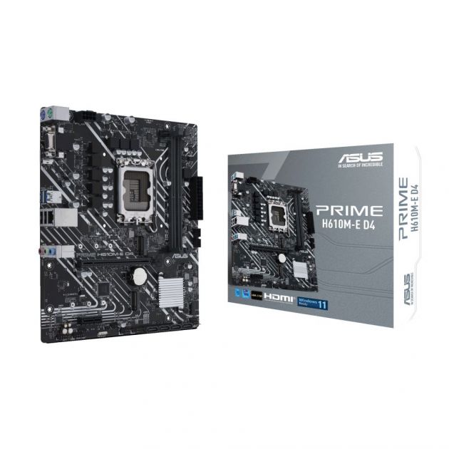 Placa Mãe Prime H610M-E D4 DDR4 LGA1700 Intel 12° Geração M-ATX ASUS