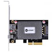 Placa USB 3.0 + USB Tipo-C 3.1 PCI EXPRESS PCI-E X4 PU30C31-LP VINIK