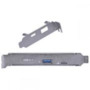 Placa USB 3.0 + USB Tipo-C 3.1 PCI EXPRESS PCI-E X4 PU30C31-LP VINIK