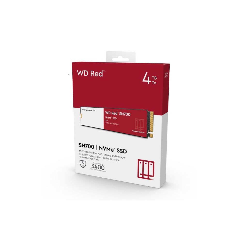 SSD WD Red SN700 4TB M.2 2280 NVMe 3400MB/s - 3100MB/s WDS400T1R0C