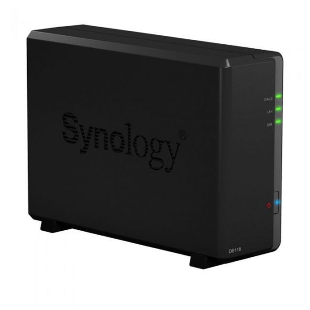 Storage Nas Synology Ds118 Realtek Quad Core 1.4Ghz 1Gb Ddr4 1 Baia Até 16Tb Sem Disco