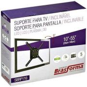 SUPORTE PARA TV OU MONITOR LCD DE 10" A 55" SBRP110 PRETO - COM INCLINAÇÃO DE ATÉ 8°