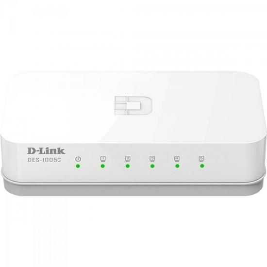 Switch Fast 5 Portas 100Mbps DES-1005C Branco D-LINK