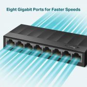 Switch Gigabit De Mesa Com 8 Portas 10/100/1000Mbps ls1008g smb TP LINK