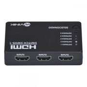 Switch HDMI 5 Entradas 1 Saída 1.3V C/ Suporte 3D e 1080p SWH5-1 VINIK 