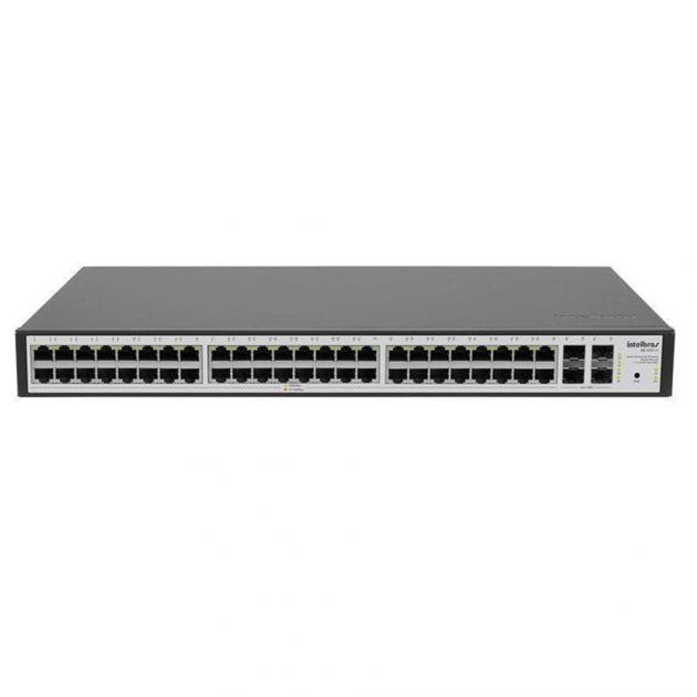 Switch Intelbras 48P Giga + 4P Gbic Sg 5204 Mr L2+ 4760046 Gerenciavel