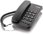 Telefone Com Fio Preto (Com Chave de Bloqueio e Indicação Luminosa de Chamada) TCF2000 ELGIN