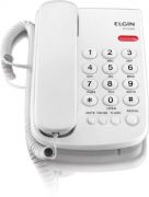 Telefone Com Fio TCF 2000B Branco (Com Chave de Bloqueio e Indicação Luminosa de Chamada) ELGIN